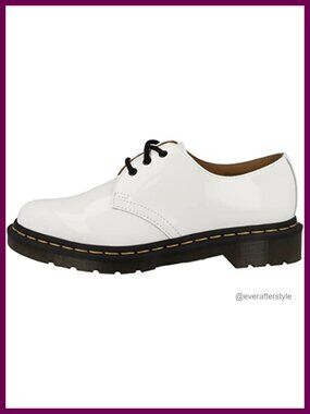 Patent Leather Oxford Shoes Lace-Up Low Heel